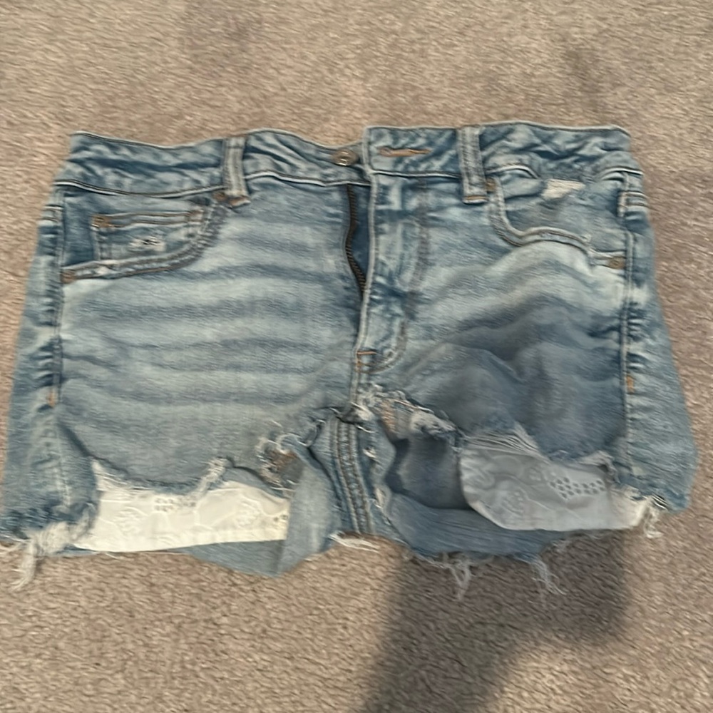American Eagle Light Wash Jean Shorts
